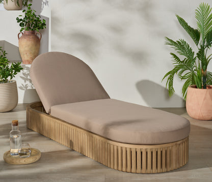 Arielle Eucalyptus Wood Sun Lounger