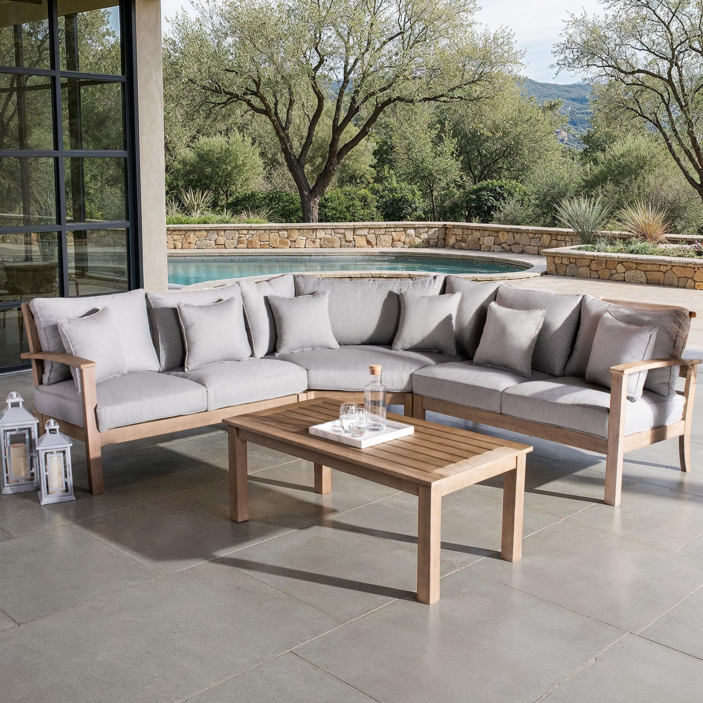 Rosabecca Eucalyptus Patio Sectional Sofa