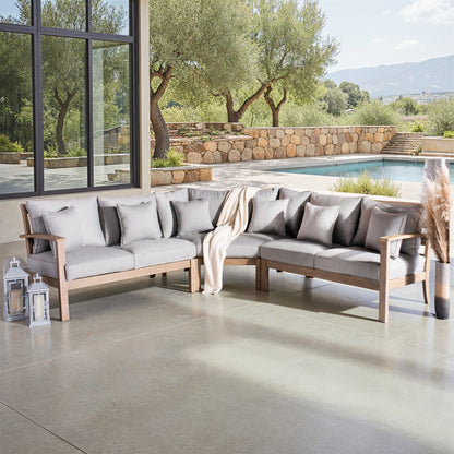 Rosabecca Eucalyptus Patio Sectional Sofa