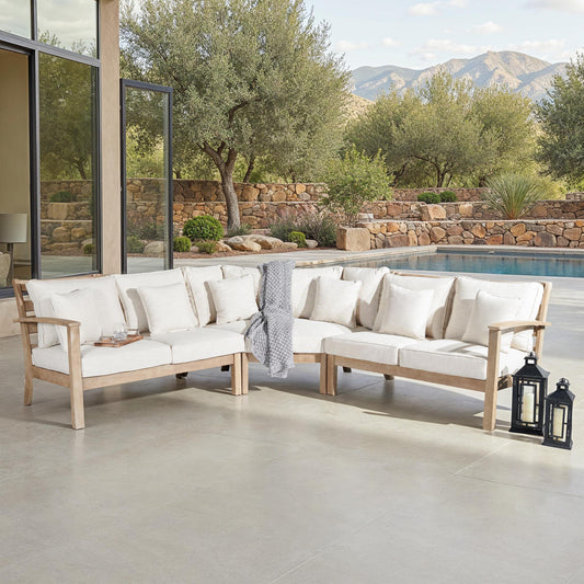 Rosabecca Eucalyptus Patio Sectional Sofa