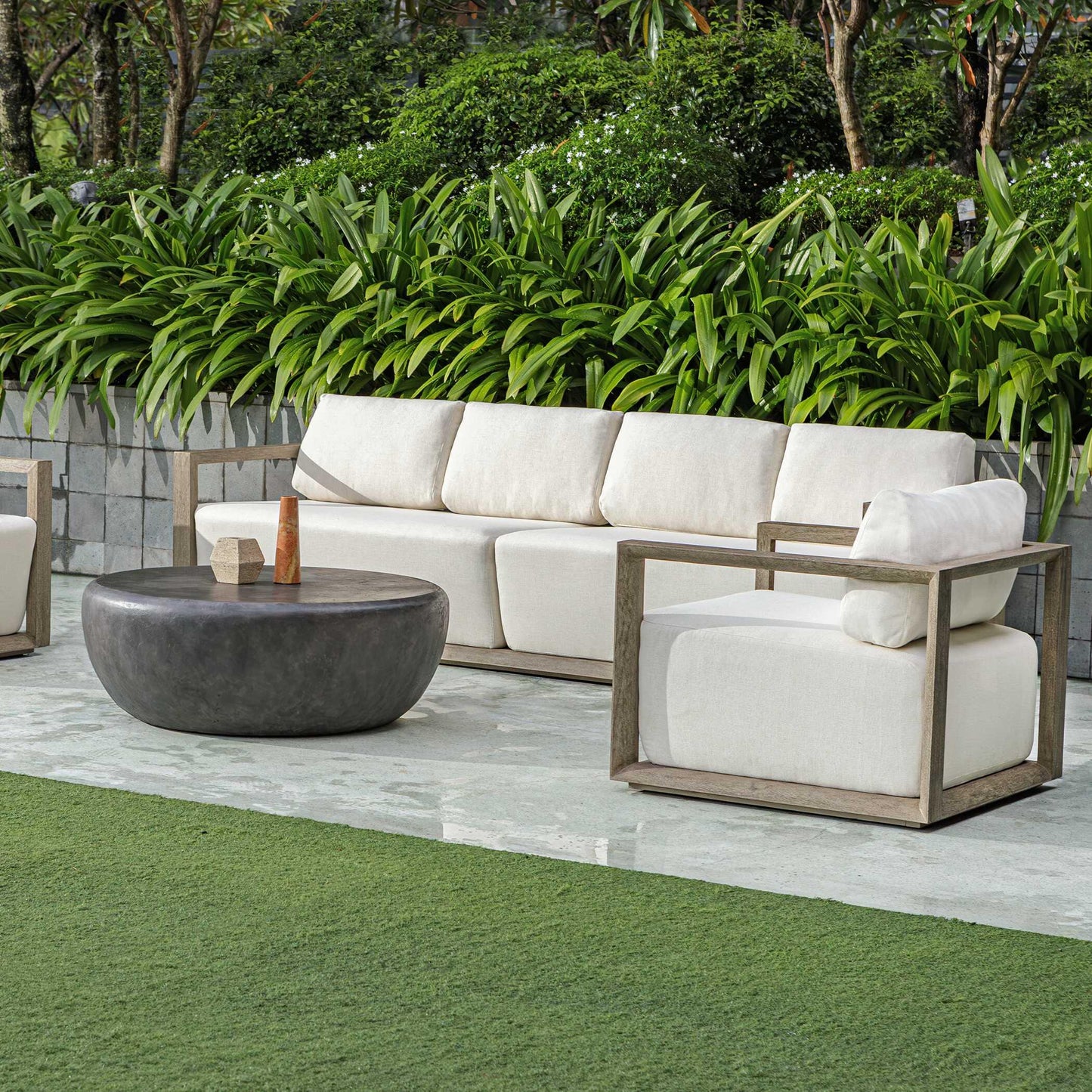 Remsen Outdoor Gray Sofa