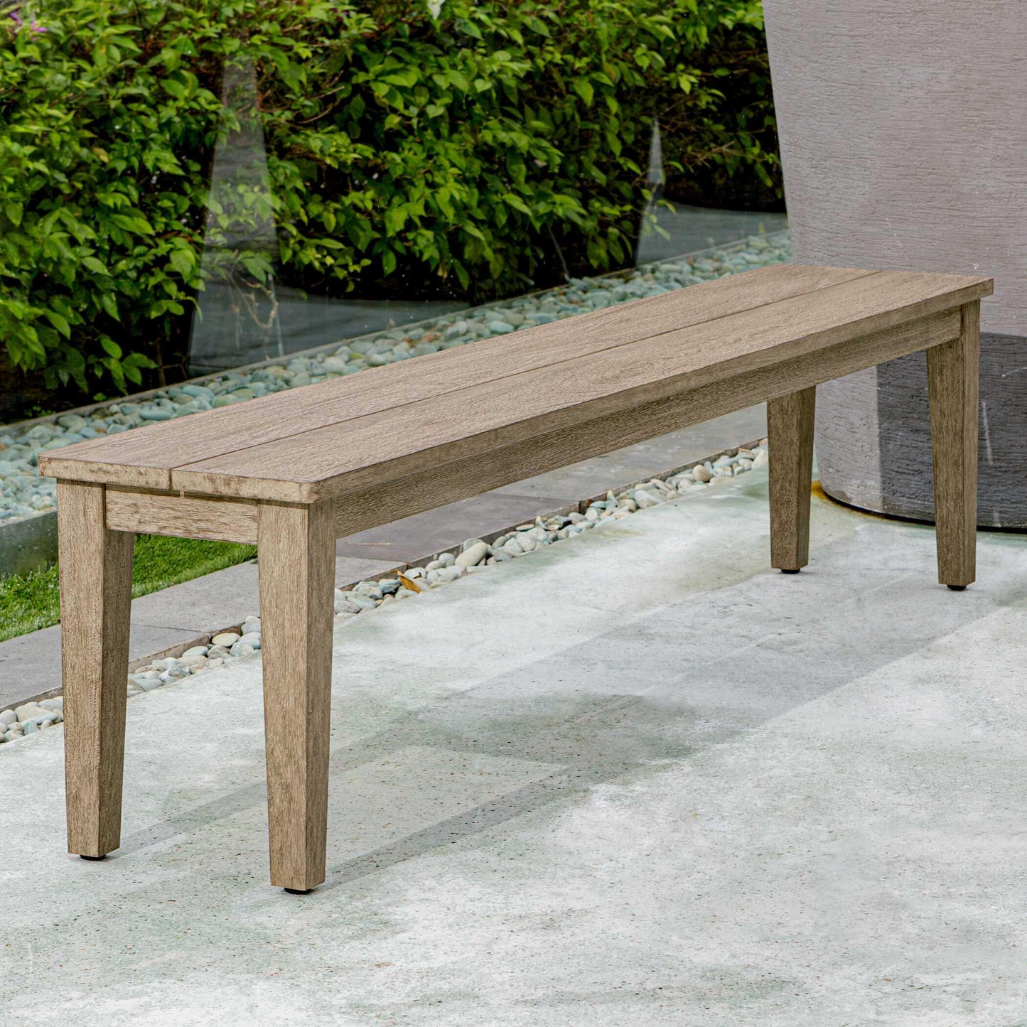 Forsyth Dark Gray Outdoor Bench