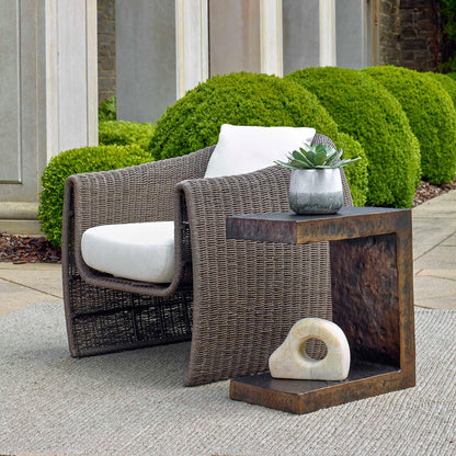 Obra Bronze Outdoor Side Table