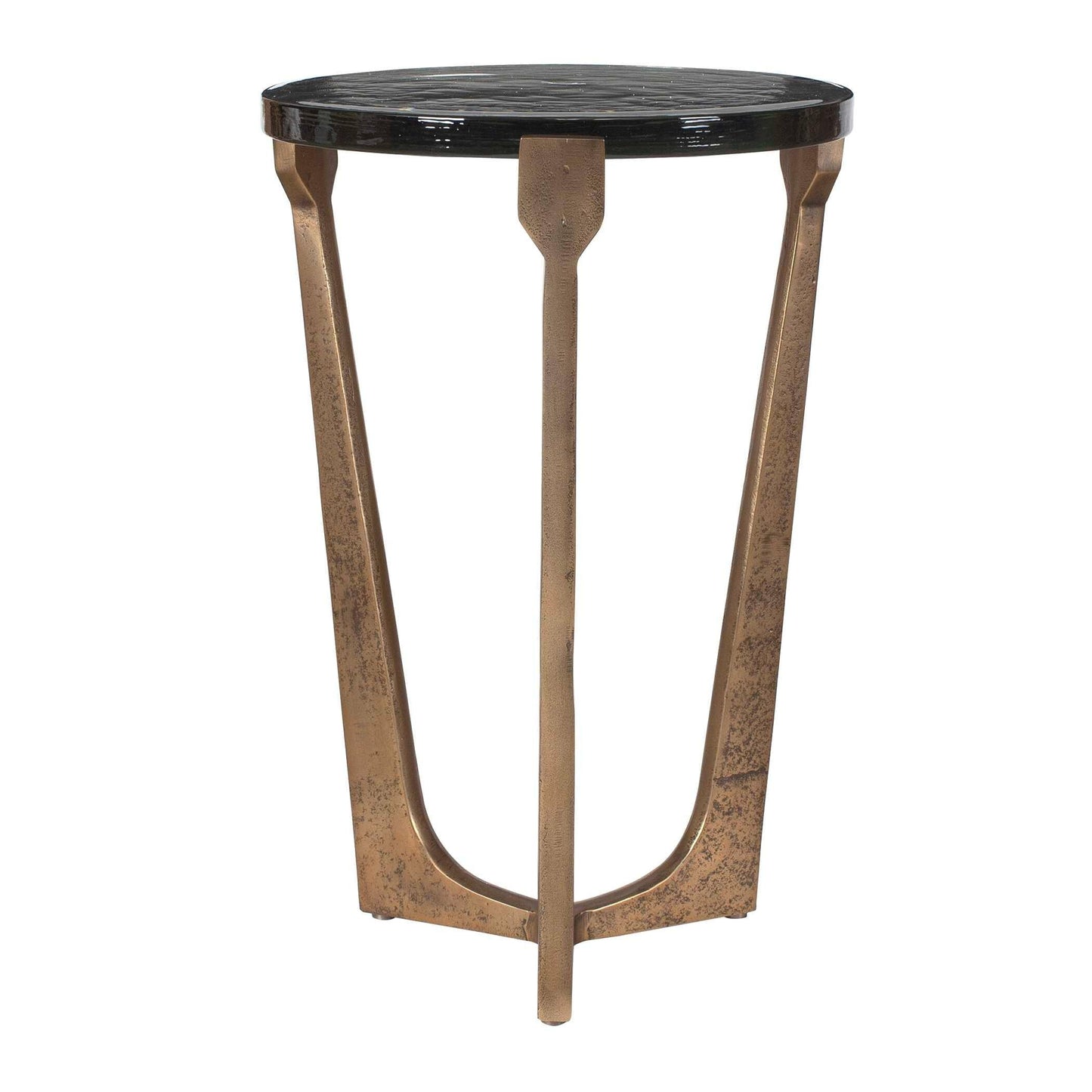 Bohdi Outdoor Brass Accent Table
