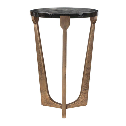 Bohdi Outdoor Brass Accent Table