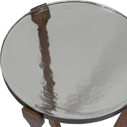 Bohdi Outdoor Brass Accent Table