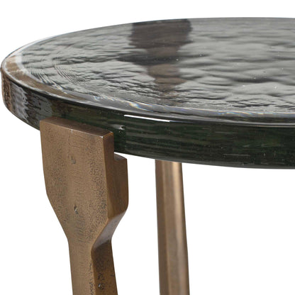 Bohdi Outdoor Brass Accent Table