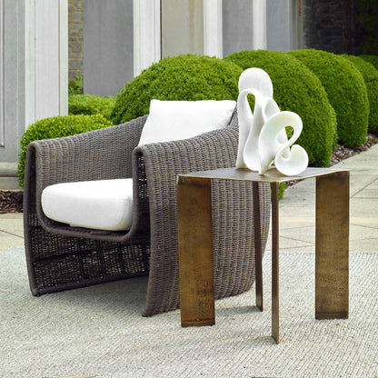 Reade Brass Outdoor Accent Table