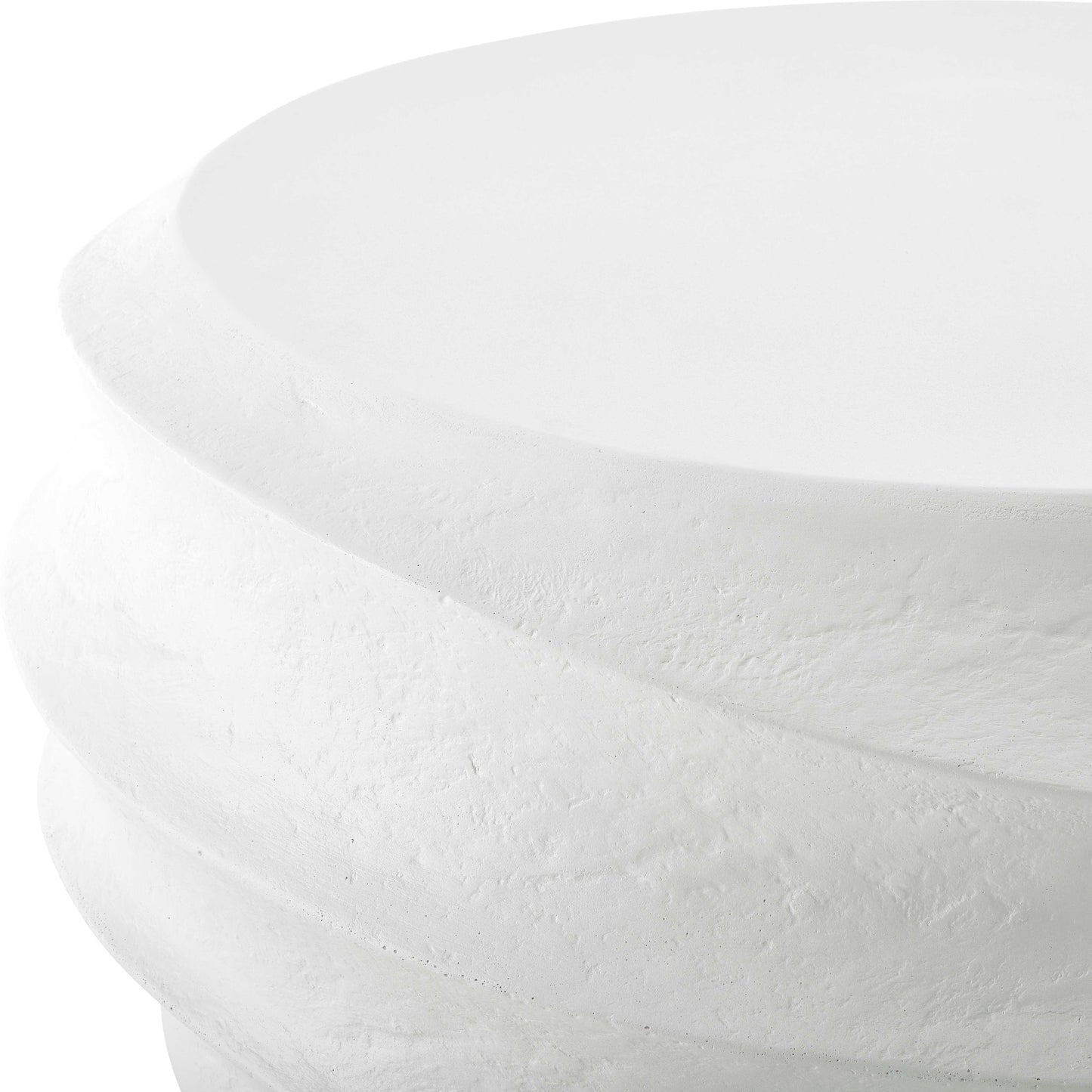 Winded Outdoor White Coffee Table