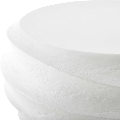 Winded Outdoor White Coffee Table