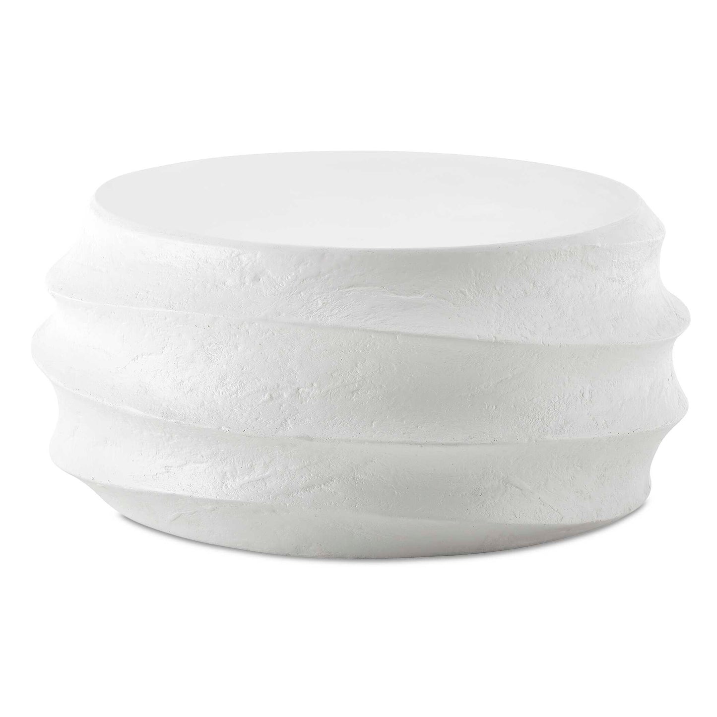 Winded Outdoor White Coffee Table