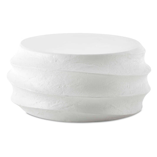 Winded Outdoor White Coffee Table