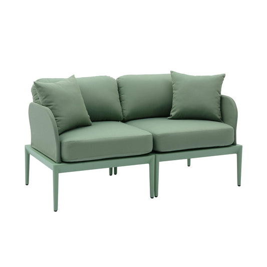 Kapri Moss Green Modular Outdoor Loveseat