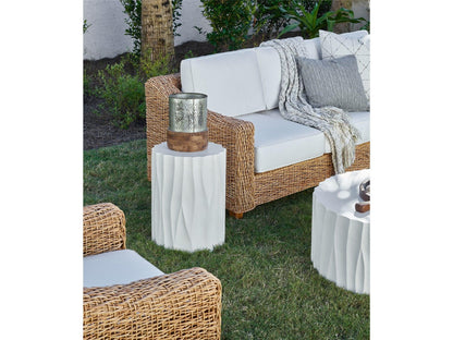 Outdoor Geneva Cast Concrete End Table
