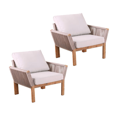 Brendina Outdoor Armchair w/ Cushions – 2pc Set