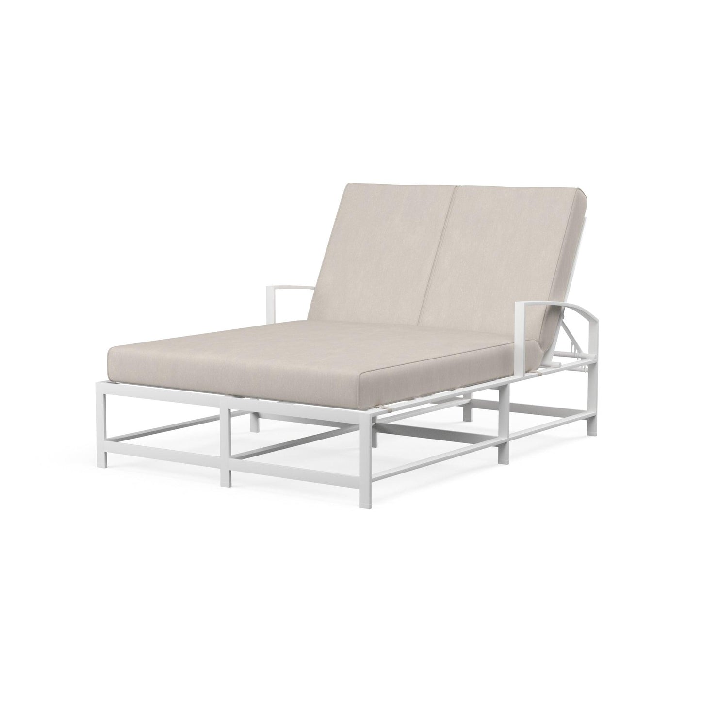 Bristol Double Chaise in Canvas Flax w/ Self Welt