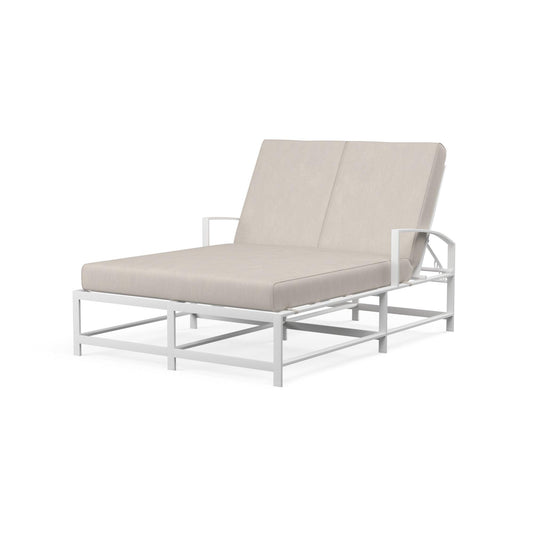 Bristol Double Chaise in Canvas Flax w/ Self Welt