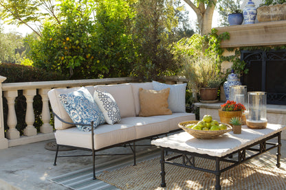 Provence Sofa in Canvas Flax w/ Self Welt