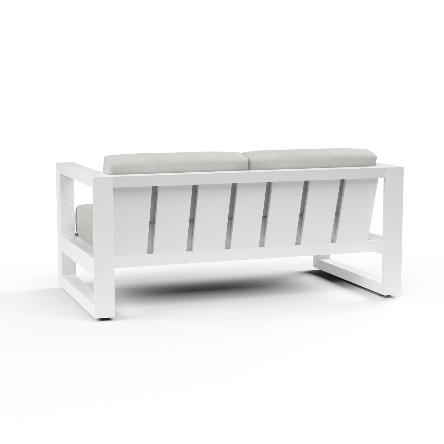 Newport Loveseat in Cast Silver, No Welt