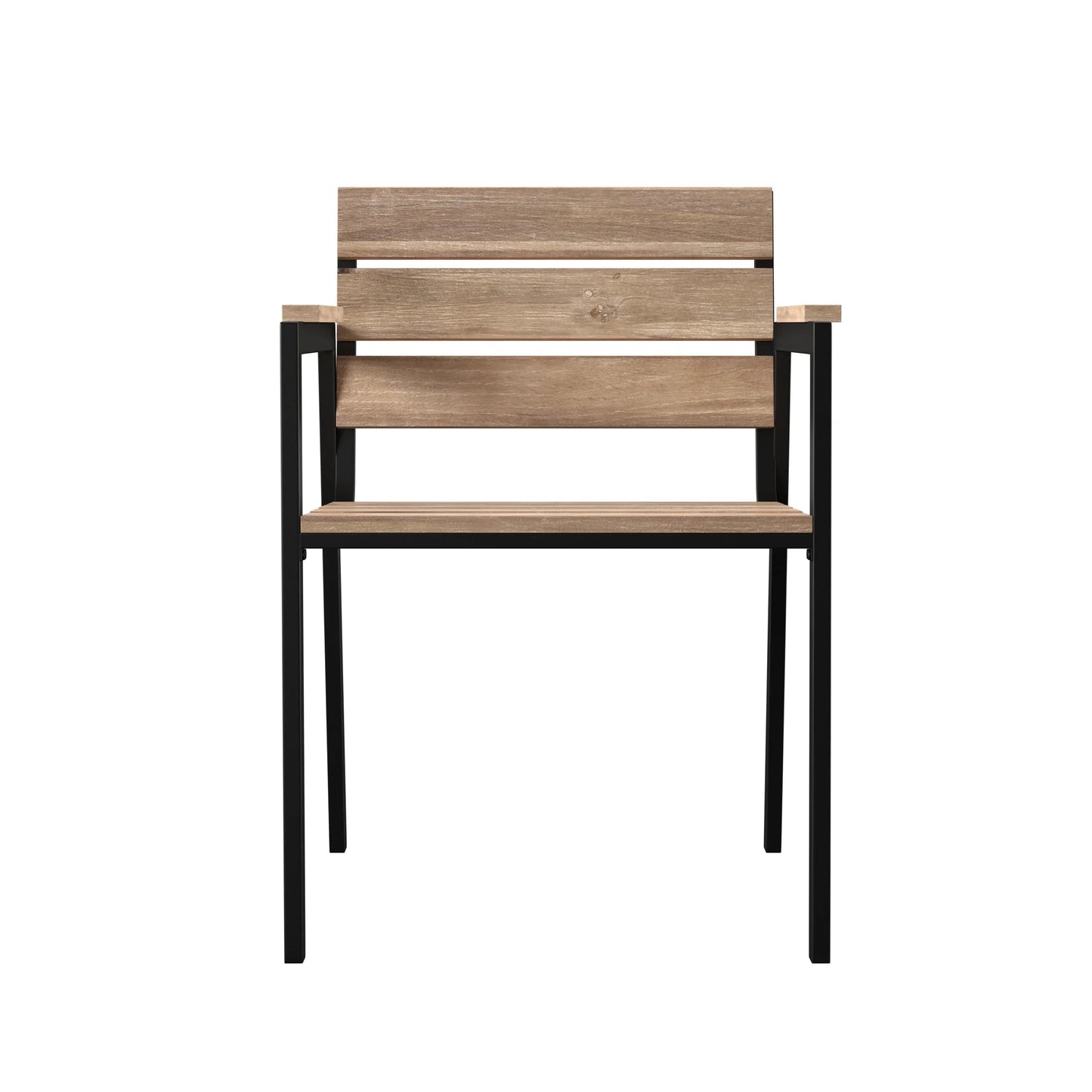 Standlake Slatted Outdoor Chairs – 2pc Set