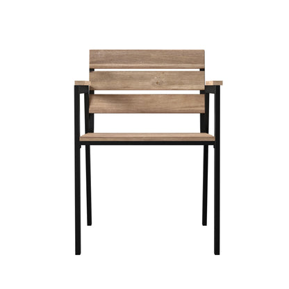 Standlake Slatted Outdoor Chairs – 2pc Set