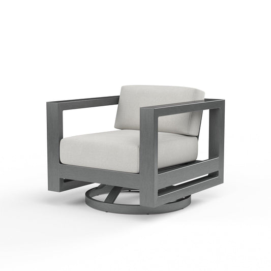 Redondo Swivel Club in Cast Silver, No Welt