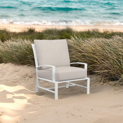 Bristol Club Chair Canvas Flax in Canvas Flax w/ Self Welt