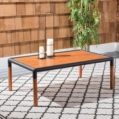 Tommy Metal And Wood Patio Coffee Table