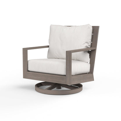 Laguna Swivel Club Rocker in Canvas Flax, No Welt