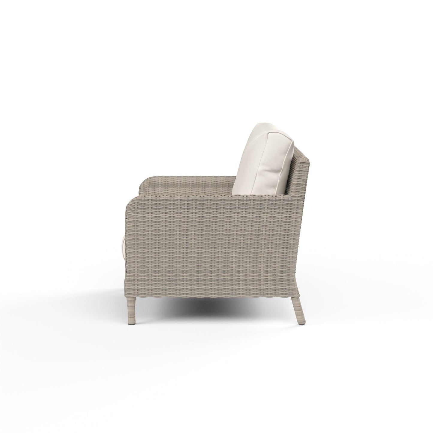 Manhattan Club Chair in Linen Canvas w/ Self Welt