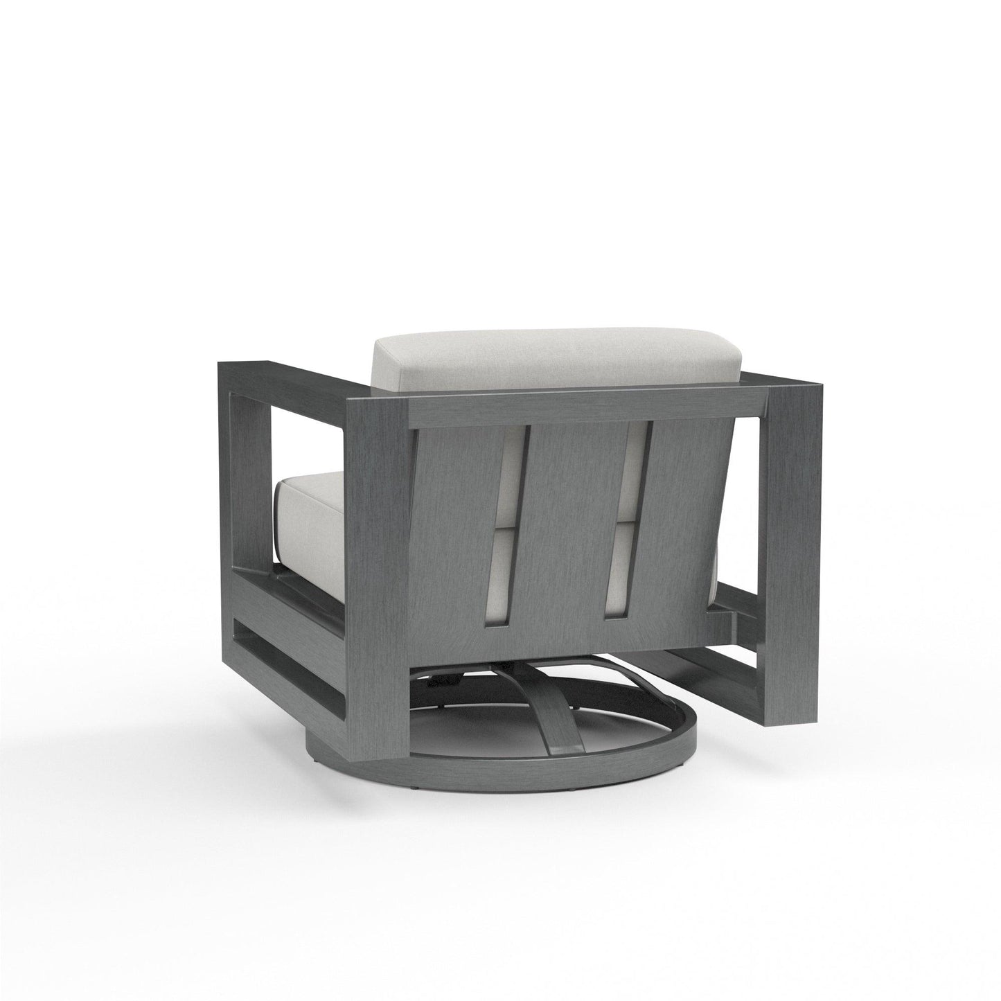 Redondo Swivel Club in Cast Silver, No Welt