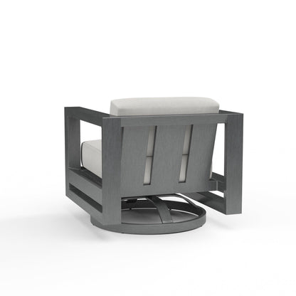 Redondo Swivel Club in Cast Silver, No Welt