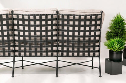 Provence Sofa in Canvas Flax w/ Self Welt