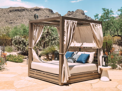 Laguna Resort King Daybed in Canvas Flax, No Welt