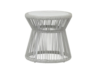 Miami End Table with Honed Carrara Marble Top