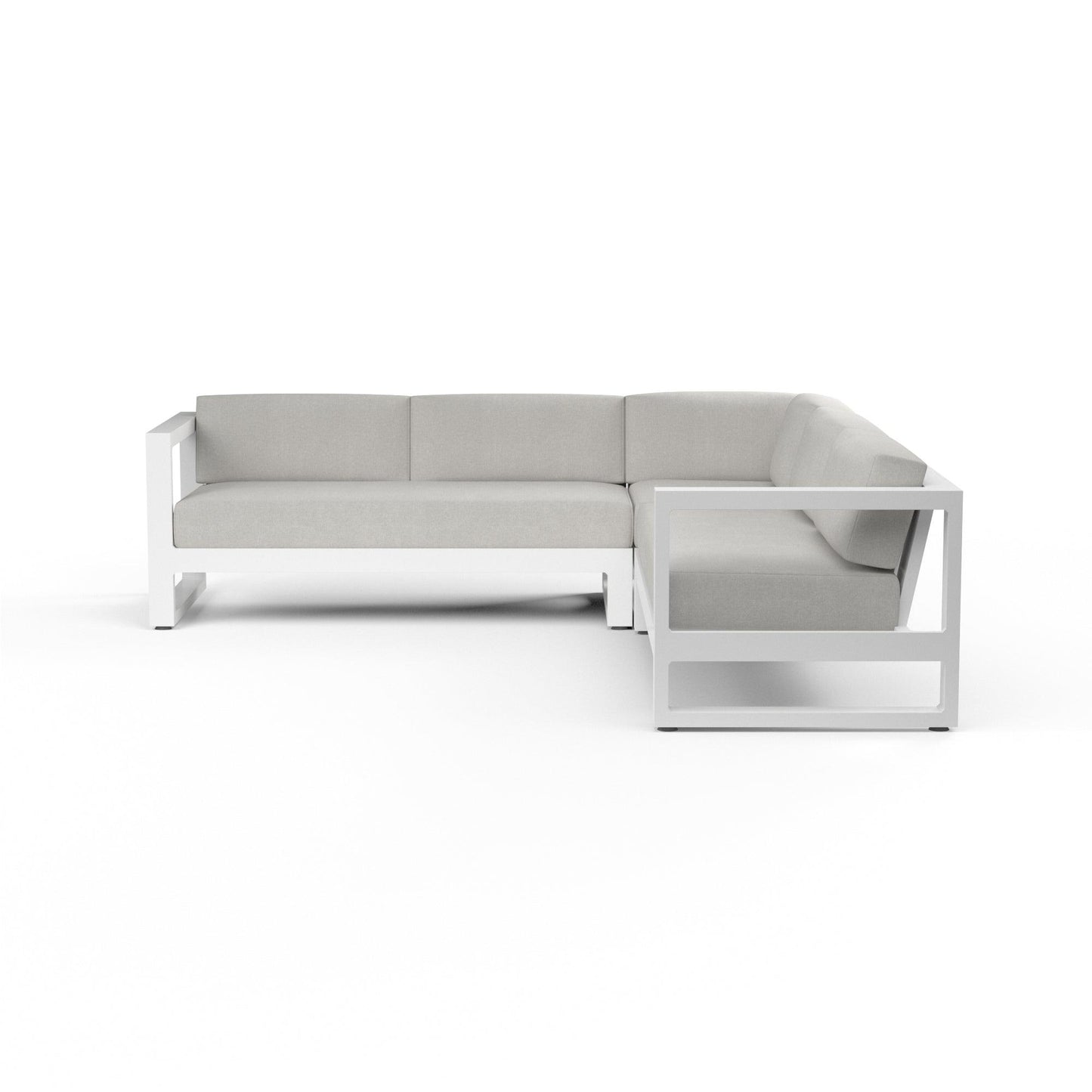 Newport Sectional in Cast Silver, No Welt