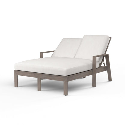Laguna Double Chaise Lounge in Canvas Flax, No Welt