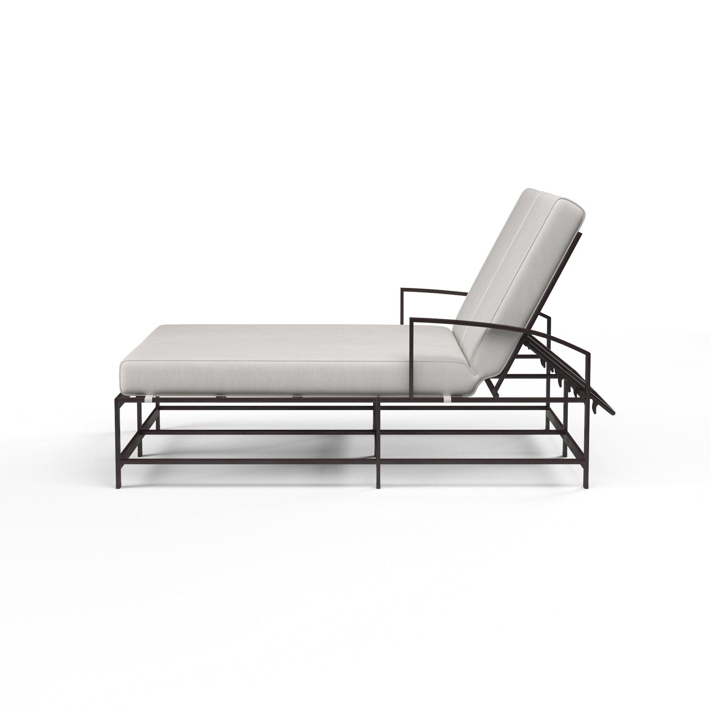 La Jolla Double Chaise in Canvas Flax w/ Self Welt