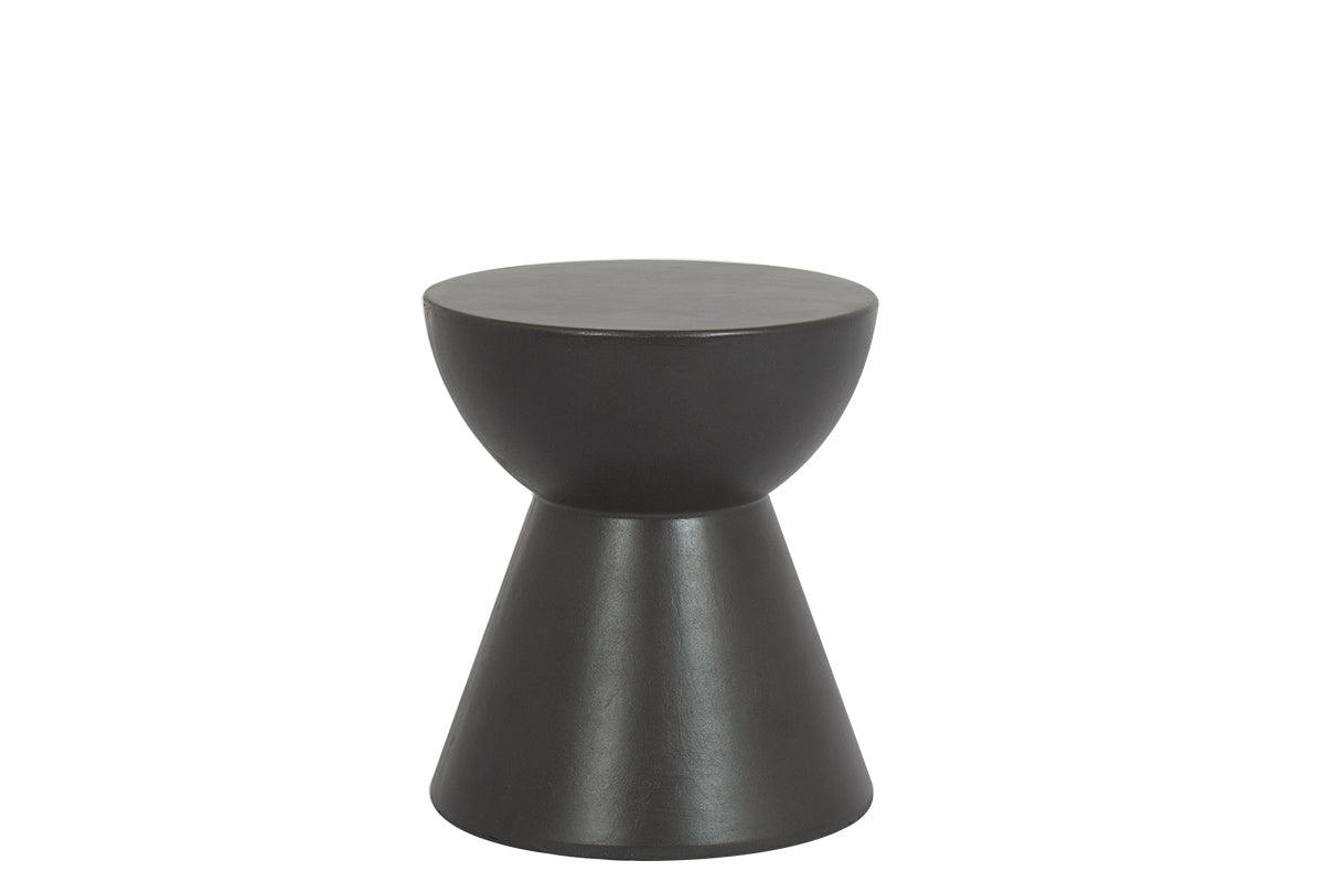 GRC Round End Table, Dark Gray Finish