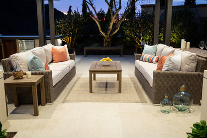 Coronado Sofa in Canvas Flax w/ Self Welt