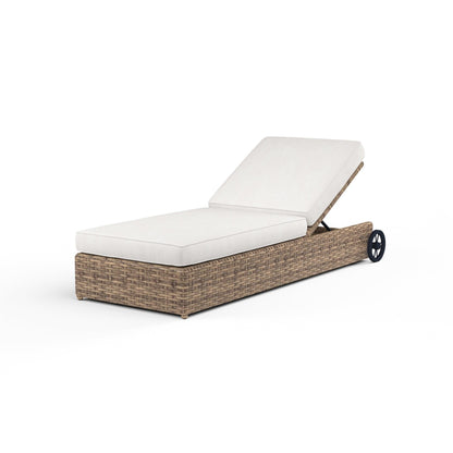 Havana Adjustable Chaise in Canvas Flax w/ Self Welt
