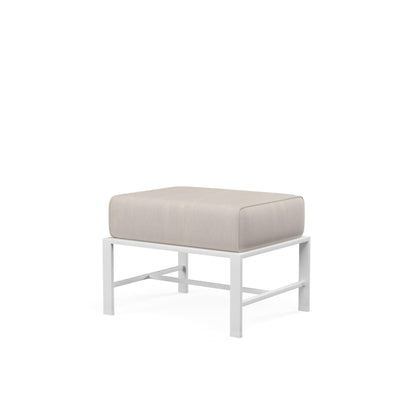Bristol Ottoman in Canvas Flax w/ Self Welt