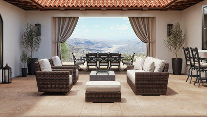 Montecito Sofa in Canvas Flax w/ Self Welt