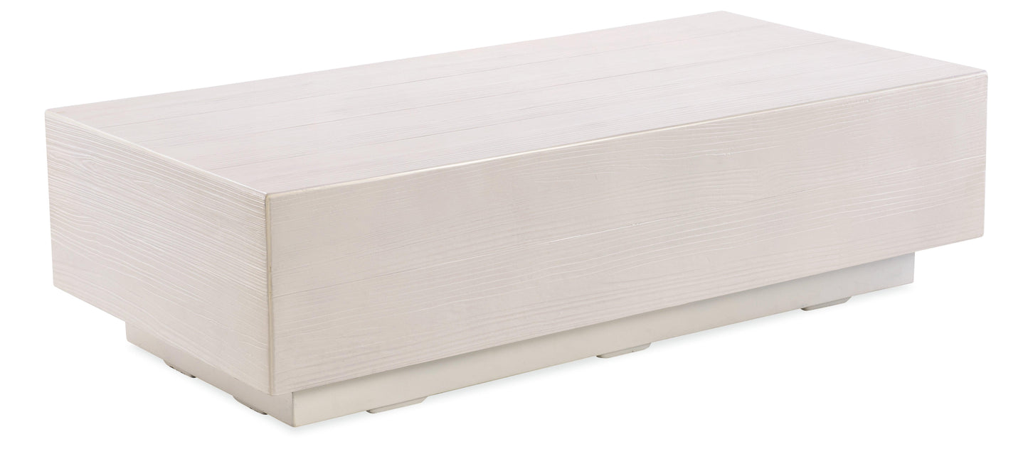 GRFC Faux Bois Coffee Table, Bone Finish