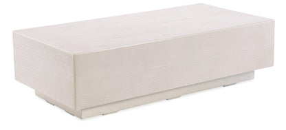 GRFC Faux Bois Coffee Table, Bone Finish