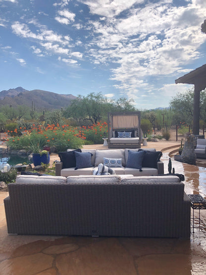 Coronado Sofa in Canvas Flax w/ Self Welt