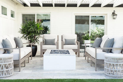 Dana End Table with Honed Carrara Marble Top