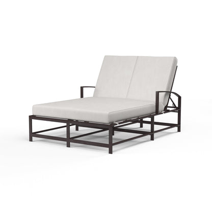 La Jolla Double Chaise in Canvas Flax w/ Self Welt