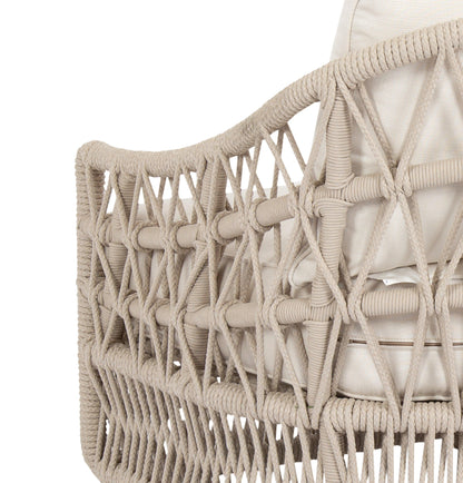 Dana Rope Sofa in Linen Canvas w/ Self Welt