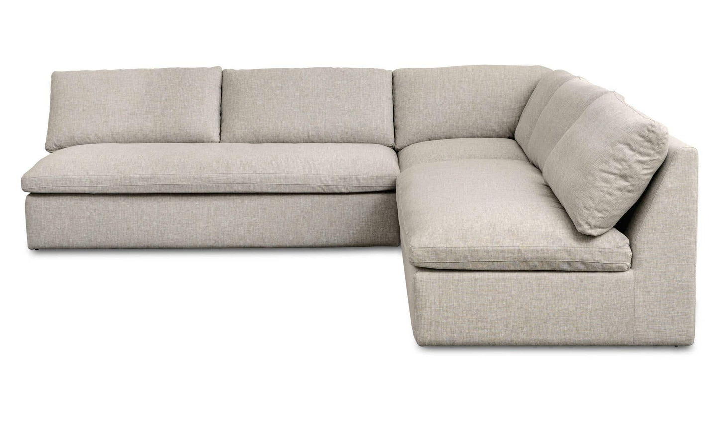 Miles Outdoor Modular 3 Piece Speckled Light Grey